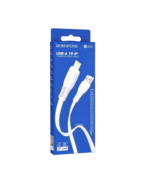 Кабель USB - 8 pin Borofone BX85, 1.0м, 2.4A, цвет: белый 0BXPhnrRgsGBKF8G7E2Kn0 - фото 260309