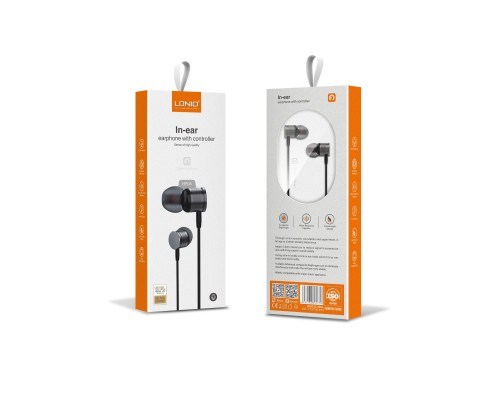 LDNIO HP04/ Наушники + микрофон/ Кнопка управления/ 1м/ 3.5 mm jack/ Black XwvUYCLRgxgbHTboeFtUl3 - фото 260390