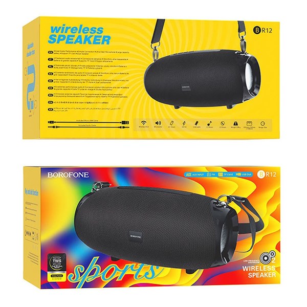 Колонка портативная Borofone BR12 Amplio, Bluetooth, 1200 мАч,10 Вт, чёрный VJLdudnBjNsIVIa3rvlI01 - фото 267870