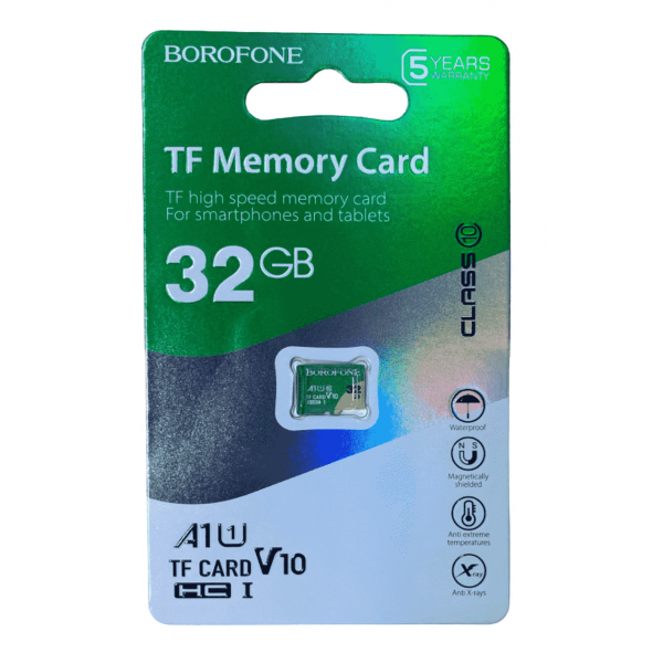 Карта памяти microSD Borofone 32GB Class10 A1 UHS-I (U3) 90 МБ/сек V10 d3dZ2lcSgEbJRQkkudZhz2 - фото 267902