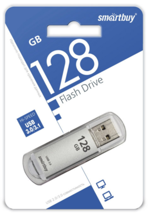 USB 3.0/3.1 накопитель Smartbuy 128GB V-Cut Silver (SB128GBVC-S3) SrIdGTQpiMjrmOrvSlUdU1 - фото 268014