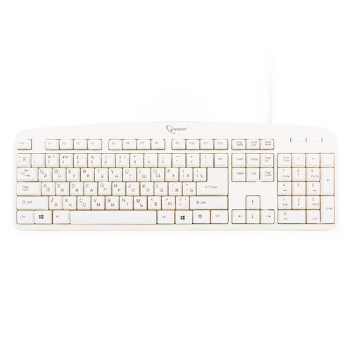 Клавиатура GEMBIRD KB-8350U, USB, бежевый, лазерная гравировка символов bDrG91ncinJugcjy699B10 - фото 273791