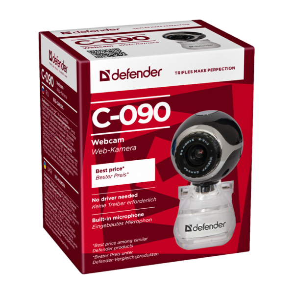 Веб-камера Defender C-090 CMOS 640x480 0.3Мп USB zIKN96jmjzaanX9yAkIK33 - фото 280488