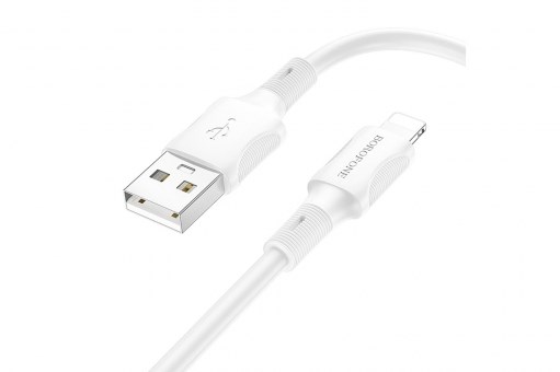 Кабель USB - 8 pin Borofone BX80, 1.0м, 2.4A, цвет: белый lYpguIz1hv6bYBp1cueIY2 - фото 280575