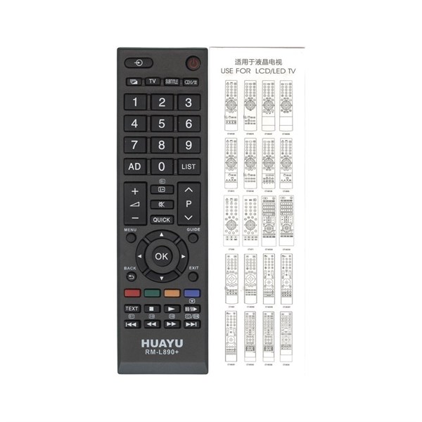 Пульт ДУ универсальный HUAYU Toshiba RM-L 890+ LCD TV AAjbdTCihmde673IL-zsl1 - фото 340104