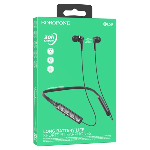 Беспроводные наушники для спорта HOCO ES64 Easy Sound, Bluetooth, черный C9-Udu7Yh0Su1gX2d2RYE3 - фото 368813