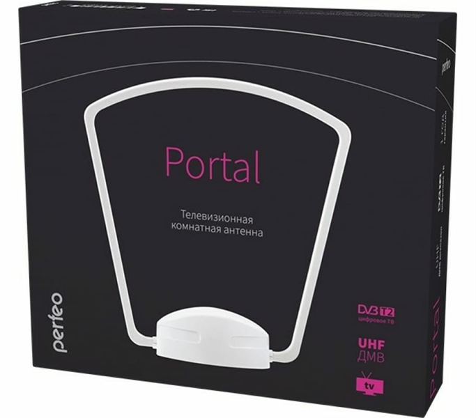 Perfeo ТВ антенна "PORTAL", активная, встр. усилитель, блок питания, DVB-T2 (PF_4505) FUQ3XRfbhvVTF411E-q-l3 - фото 368816