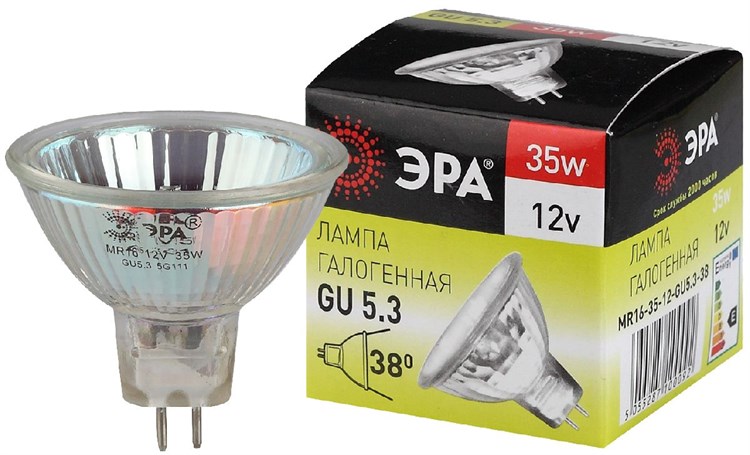 Лампа галогенная GU5.3-MR16-35W-12V-Cl ЭРА C0027355 VsxHHaUNjNXxf6QJU3iyJ2 - фото 369211