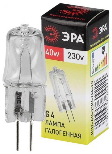 Лампа галогенная G4-JCD-40W-230V-Cl 40Вт G4 230В Эра C0039280 rPfW0uYGgjiv-Ob3qqWGI2 - фото 369217