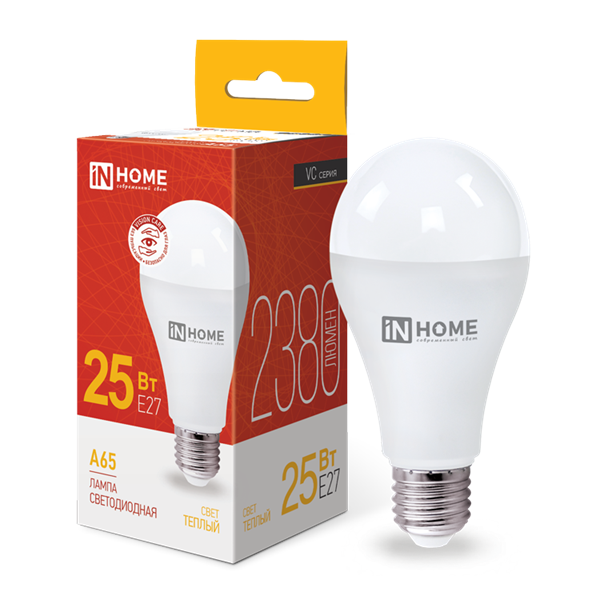 Лампа светодиодная LED-A65-VC 25Вт 230В Е27 3000К 2380Лм IN HOME CSYJHvBRgewk6-Nikgnm43 - фото 369333
