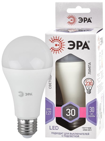 Лампа светодиодная LED A65-30W-860-E27 A65 30Вт груша E27 холод. бел. ЭРА 2vv10QYpidvPuuj5cMsKc1 - фото 369363