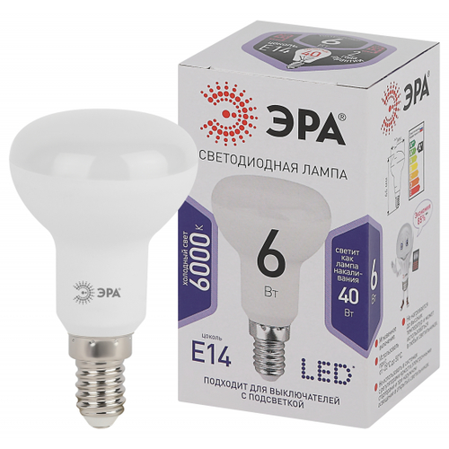 Лампа светодиодная LED R50-6W-860-E14 R50 6Вт ЭРА Б0048023 AfDOiZECjd0SF-mhfhphY3 - фото 369451