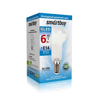 Лампа светодиодная E14 R50 6Вт 6000K 220В Smartbuy MB78fqRmjjeeLzmSdn66J1 - фото 369455