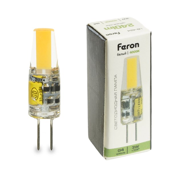 Лампа светодиодная, (3W) 12V G4 4000K JC, LB-424 wPUseO5njjaCHvIbKbmSZ0 - фото 369481