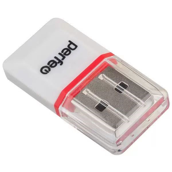 Card Reader Perfeo R008 (USB2.0 - MicroSD) белый otdK-NY3gw39xBtW9Ts343 - фото 369590