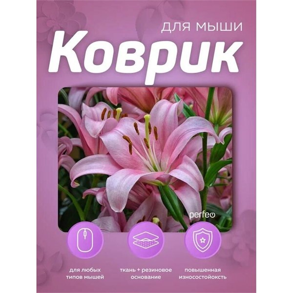 Коврик для мыши Perfeo Цветы рис.5 PF_E1769 (240x200x2) v0elzVynjBwnXb1W8phRP3 - фото 370062