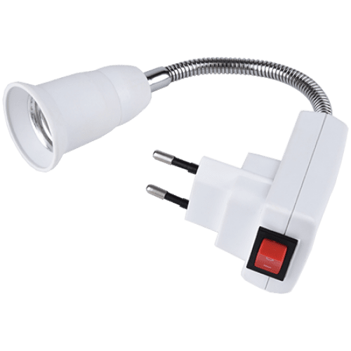 Ecola base Переходник вилка-патрон E27 гибкий 150мм c выключателем Белый APT7NWEAY uQKl1u8hjjZ-d3utnT2LW1