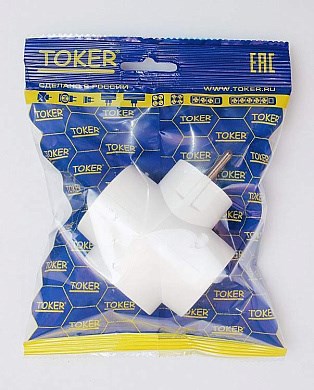 TOKER 3Т1 разветвитель (тройник) 16А белый, 1 розетка земля (T-образный аналог код 10321) ipUqtZXwjq9t8xE06bVXD1 - фото 370314