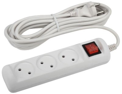 Удлинитель 3х5м без заземл. 10А IP20 U-3s-5m-2х1 ПВС 2х1 с выкл. Эра sB3ltN8KjMHyHdttg9c5W1 - фото 370411