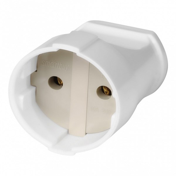 Штепсельное гнездо Smartbuy, без заземления белое 10А 250В (SBE-10-S02-w) llyuYLQQhihY0oPhYBh241 - фото 370590