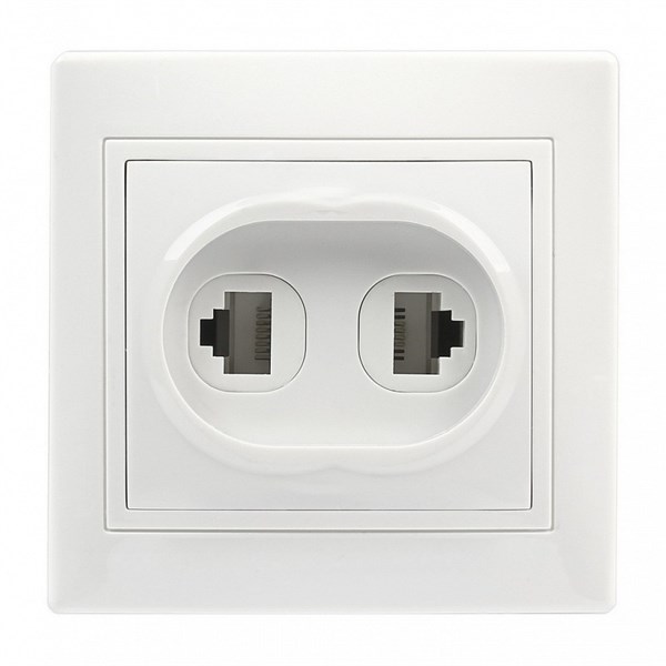 Розетка компьютер+телефон RJ-45+Phone 1 местная белая "Венера" (SBE-01w-S1-RJPH) gF8F4rvEjJ0XuwvmhN81W1 - фото 370598