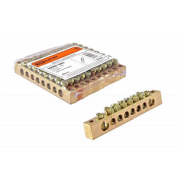 Шина ""N"" нулевая 6х9мм 8/2 (8групп крепеж по краям) TDM SQ0801-0001 DvgfCFtSjYXa3HVF4h9YY2 - фото 370706