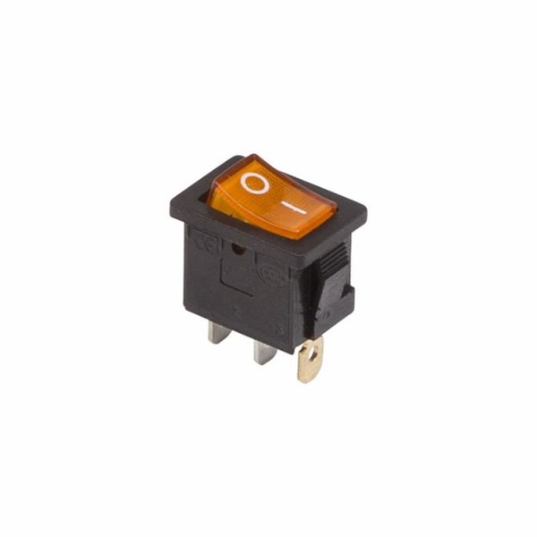Выключатель клавишный 250V 6А (3с) ON-OFF желтый с подсветкой Mini (RWB-206, SC-768) REXANT H3sPcuOnhlP5XaJU1kkWy2 - фото 370767