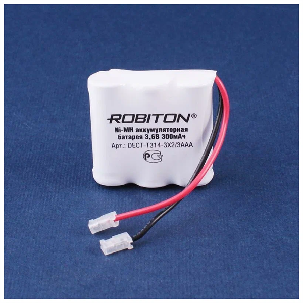 Аккумулятор Robiton DECT- T314 3X2/3хR03 300mAh, 3,6V (аналог GP T284 Pan. HHR-P101) (13469) 8wCcrNBcjpTtsOFCKZgf93 - фото 371584