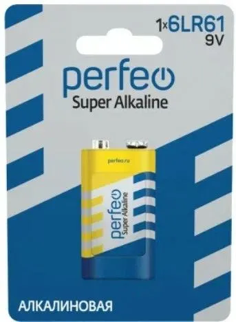 Батарейка Perfeo Super 6LR61 BL1 (крона) 1/10 rM1H7CrlgudDBX8OpzkvL3 - фото 372692