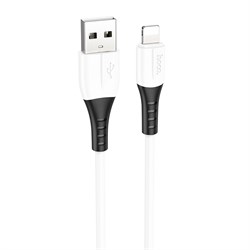Кабель USB HOCO X82 Silicone USB - Lightning, 2.4А, 1 м, белый KrLtT6bHjdnIzVav99LRS3 - фото 446