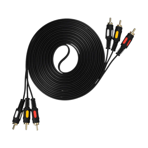 Кабель GoPower 3xRCA (m)-3xRCA (m) 5.0м ПВХ черный Premium Zip-Lock 21q94lnliPRdJMv8iG0BG3 - фото 63909