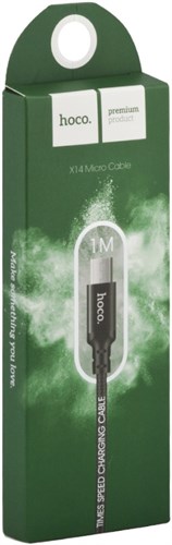 Кабель HOCO X14 USB (m)-microUSB (m) 1.0м 2.0A нейлон черный bYjnhfpQim58oYcK1v-Kr0 - фото 63970