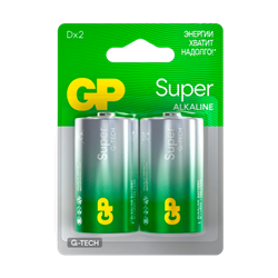 Батарейка GP Super G-Tech LR20 D BL2 Alkaline 1.5V 0iyErhl2iZM0ZkA1YWrzR2 - фото 676