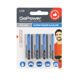 Батарейка GoPower LR6 AA BL4 Alkaline jjrOgPmMi3VuLwqkvkmMp3 - фото 749