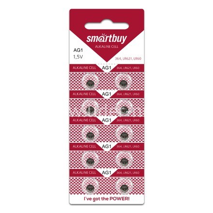 Батарейка Smartbuy G1/LR621/LR60/364 Alkaline 7dxykTeihQbM75bjLY5cS3 - фото 7586