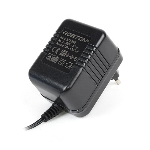 Блок пит. Robiton B12-500 AC/DC (12V 0.5A) нестабил., 5.5х2.1/12мм штекер (- полярн.) AEGbfh1OjFc2i5U-3DmM-3 - фото 7597