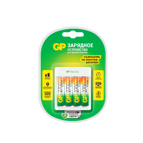 З/У для аккумуляторов GP AA/AAA 4 слота +4AA 2700mAh dWQz06U5iDZzHUCvrLMfU1 - фото 7623