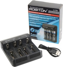 Зарядное устройство ROBITON Li-4 Plus   1-4 Li-ion, Ni-Cd и Ni-MH   AA, AAA, C, D 89e0W0x8hMzdNeGtD8pcK3 - фото 7642