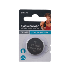 Батарейка GoPower CR2430 BL1 Lithium 3V ikKPLww-igua2bcQDR25l3 - фото 815