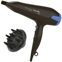 Фен Viconte VC-3753, мощность 2600 W, 2 скорости, 3 температурных режима, насадка - диффузор черный с синим gvs20MF8j3BhufmBEm7TY2 - фото 926