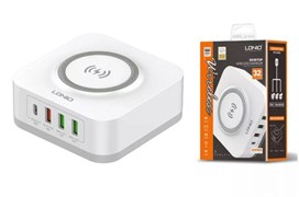 LDNIO AW004/ Зарядная станция на 4 USB порта + Беспроводное ЗУ Qi/ QC 3.0+PD 3.0 32W/ White pRaQVgSShpX2JW-c2-0F21