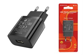 Сетевое З/У Borofone BA52A 1USB 2.1A черный KVnZeWd5goKKaYhLeZGGk0
