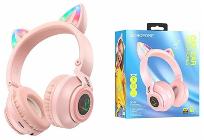 Наушники полноразмерные Borofone BO18 bluetooth розовый gSGll2s5iBX3OYWkgEZoJ1