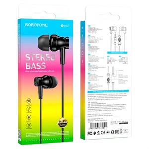 Наушники внутриканальные Borofone BM67 с микр. черный PyTtD3nIhyAqSh8n99ibe3