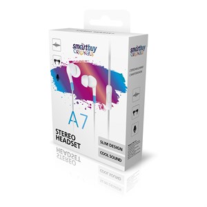 Внутриканальная гарнитура Smartbuy A7, белая 4FvjYAj8gxLbvqurIIcS01