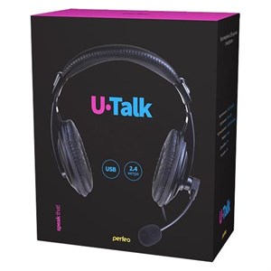 Perfeo компьютерная USB гарнитура U-TALK черная (кабель 2,4м) hDkp-qb7gIjQd56atzkwX3