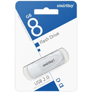Флеш-накопитель USB 8GB Smart Buy Scout белый hy-8W3Ogil0ng07A5DsKH1