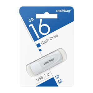 Флеш-накопитель Smartbuy Scout 16GB USB2.0 пластик белый b--NaAMviA7j8RrF5YlII3