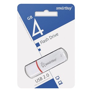 Флеш-накопитель Smartbuy Crown 4GB USB2.0 пластик белый 4uMFm5yfjz2UONPt1dWcG2
