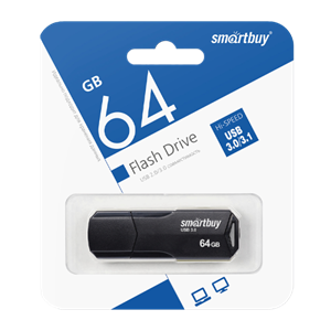 Флеш-накопитель Smartbuy Clue 64GB USB2.0 пластик черный ATBq52eehU72ipbeoDAWV2